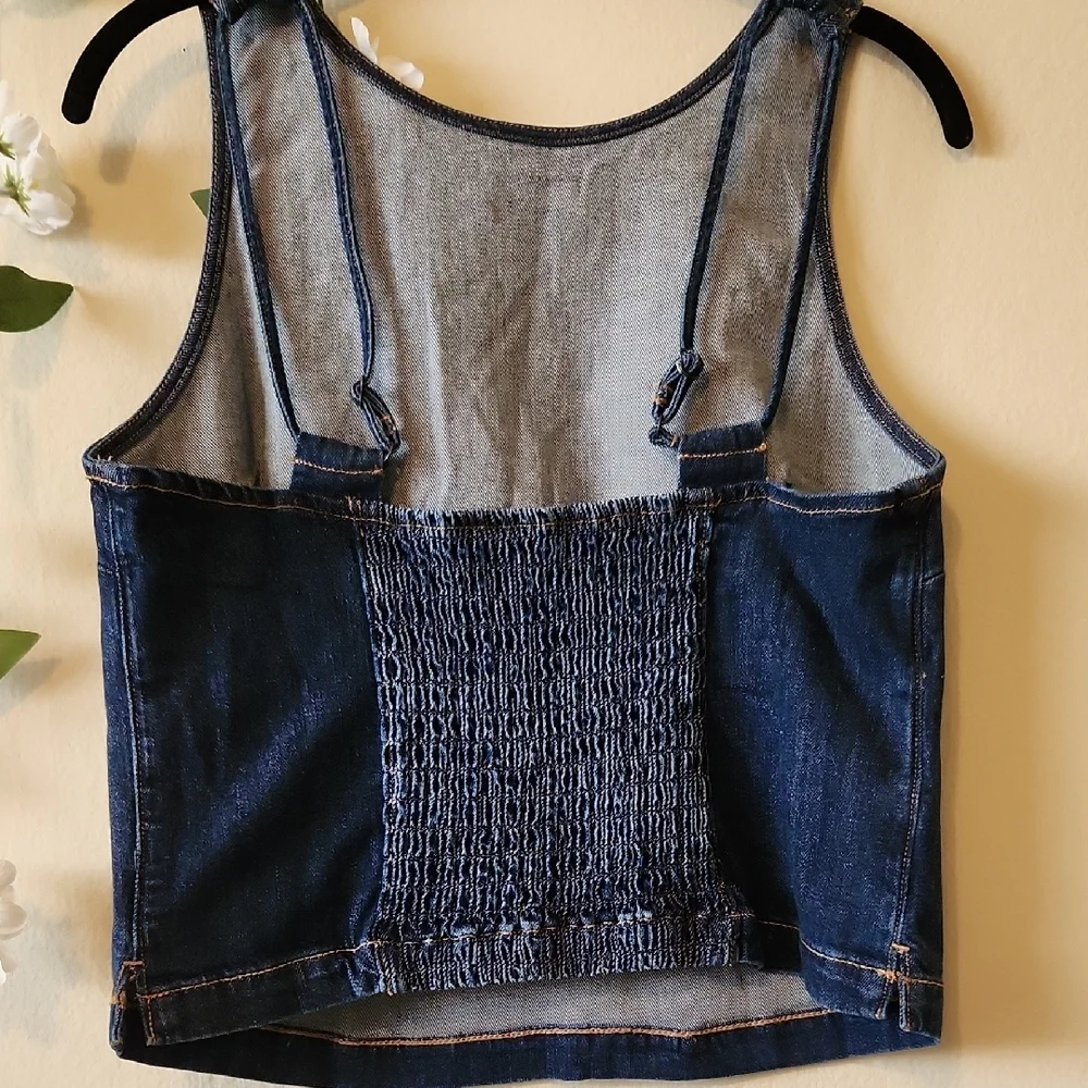 NWT - American Eagle Outfitters Dark Denim Tank Top - L - Picture 2 of 3